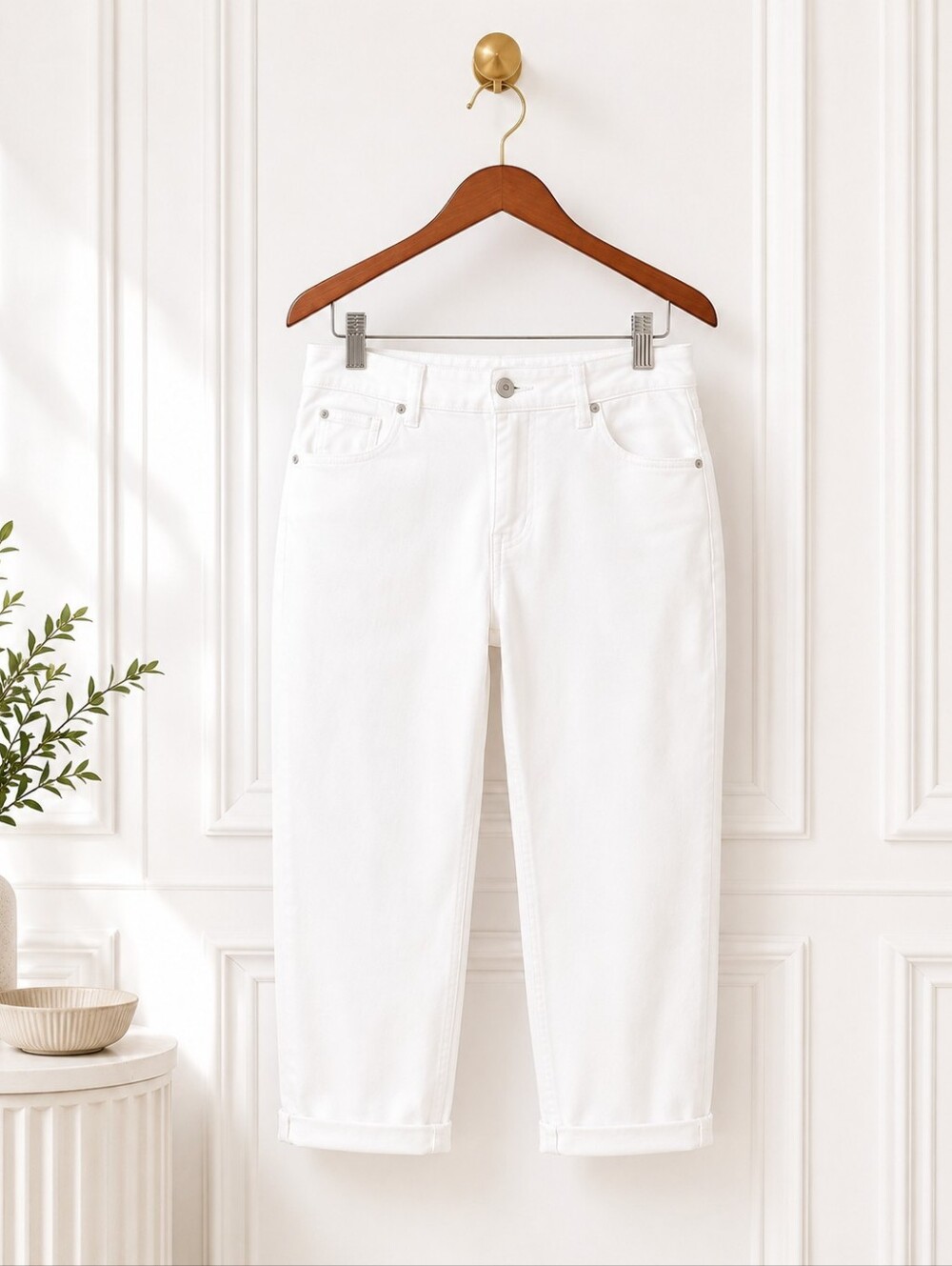 Gloria Vanderbilt - Amanda | White Denim Capri | Jeans Size 14 | Stretch Cotton - Picture 5 of 8